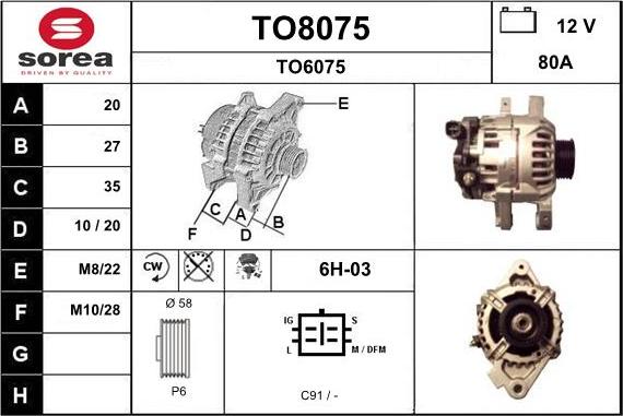 SNRA TO8075 - Alternatore autozon.pro