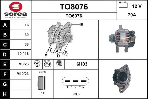 SNRA TO8076 - Alternatore autozon.pro