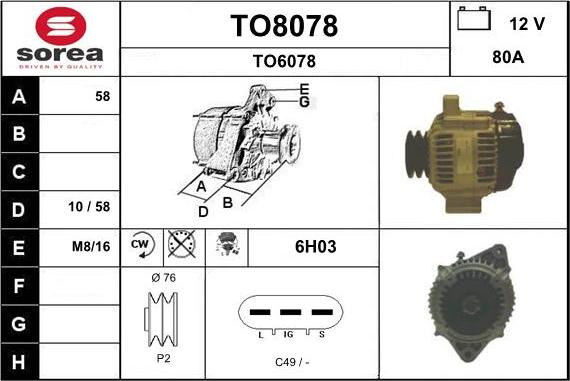 SNRA TO8078 - Alternatore autozon.pro