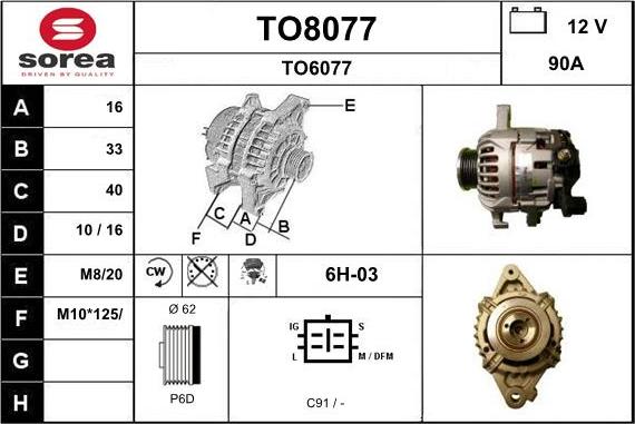 SNRA TO8077 - Alternatore autozon.pro