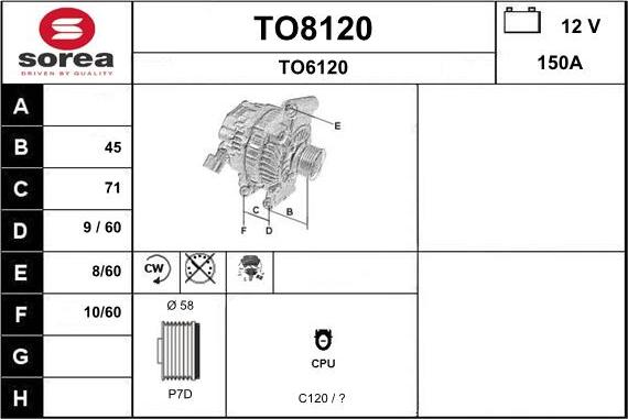 SNRA TO8120 - Alternatore autozon.pro