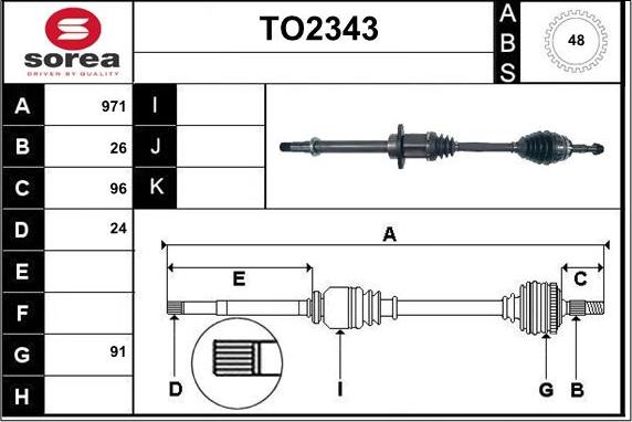 SNRA TO2343 - Albero motore / Semiasse autozon.pro