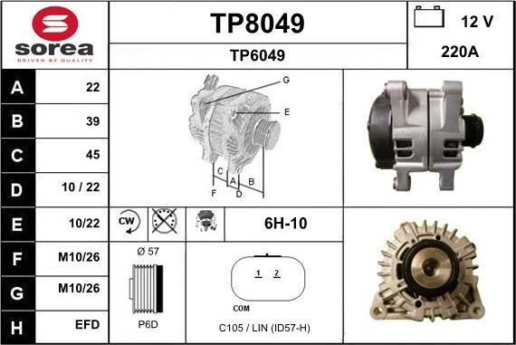 SNRA TP8049 - Alternatore autozon.pro