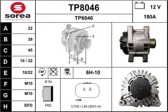 SNRA TP8046 - Alternatore autozon.pro