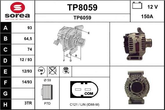 SNRA TP8059 - Alternatore autozon.pro