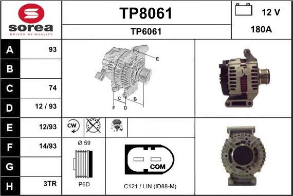 SNRA TP8061 - Alternatore autozon.pro