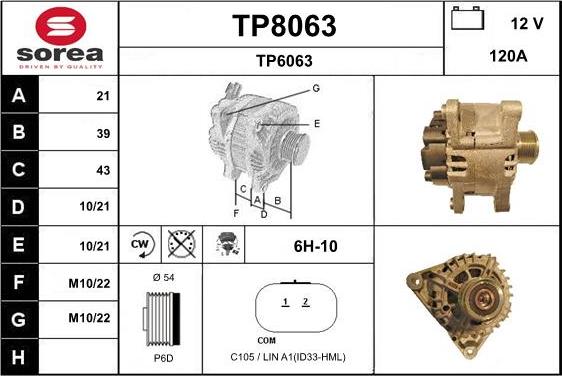 SNRA TP8063 - Alternatore autozon.pro