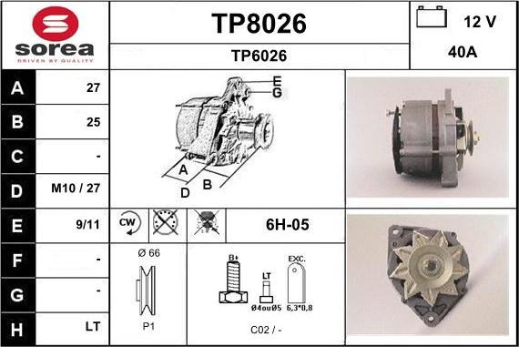 SNRA TP8026 - Alternatore autozon.pro