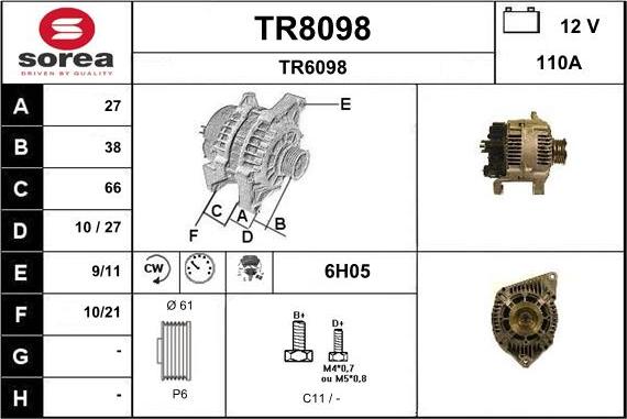 SNRA TR8098 - Alternatore autozon.pro