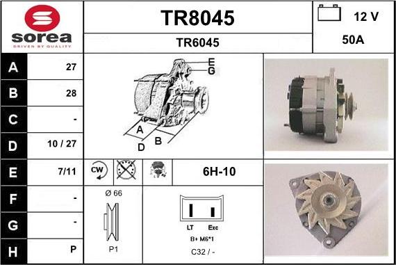 SNRA TR8045 - Alternatore autozon.pro