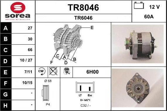 SNRA TR8046 - Alternatore autozon.pro