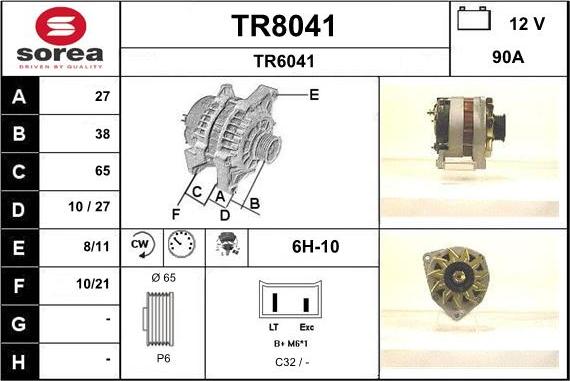 SNRA TR8041 - Alternatore autozon.pro