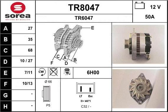 SNRA TR8047 - Alternatore autozon.pro