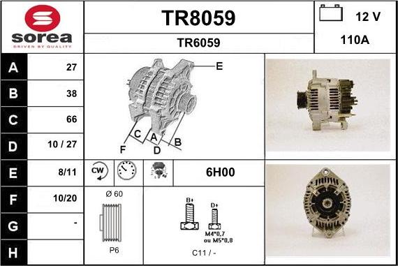 SNRA TR8059 - Alternatore autozon.pro