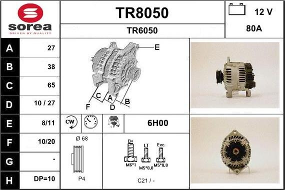 SNRA TR8050 - Alternatore autozon.pro