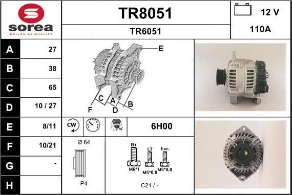 SNRA TR8051 - Alternatore autozon.pro