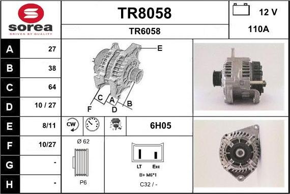 SNRA TR8058 - Alternatore autozon.pro