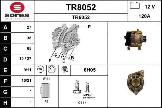 SNRA TR8052 - Alternatore autozon.pro