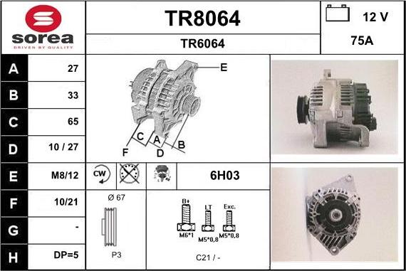 SNRA TR8064 - Alternatore autozon.pro