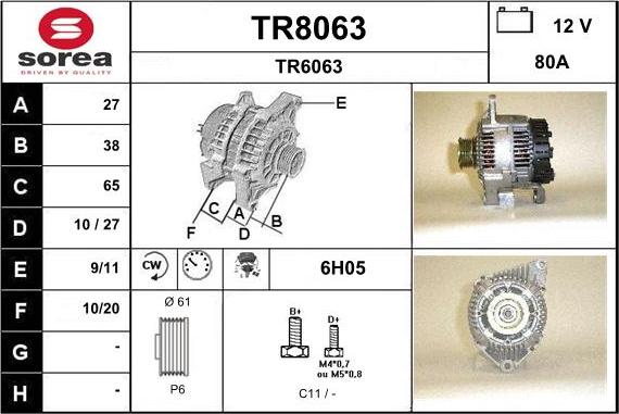 SNRA TR8063 - Alternatore autozon.pro