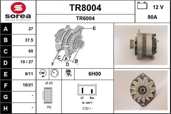 SNRA TR8004 - Alternatore autozon.pro