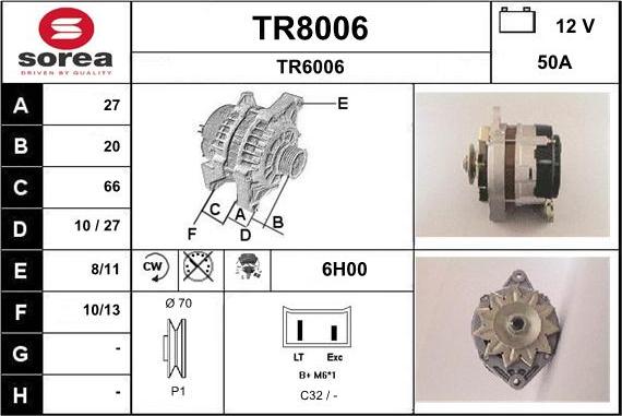 SNRA TR8006 - Alternatore autozon.pro