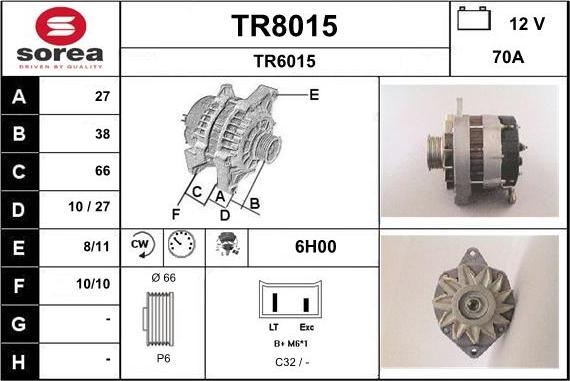 SNRA TR8015 - Alternatore autozon.pro