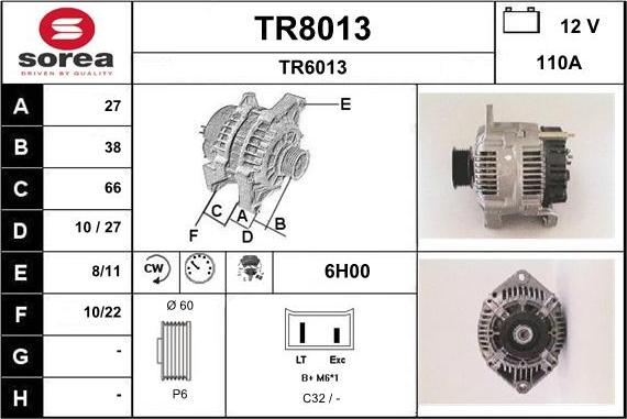 SNRA TR8013 - Alternatore autozon.pro