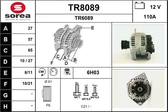 SNRA TR8089 - Alternatore autozon.pro