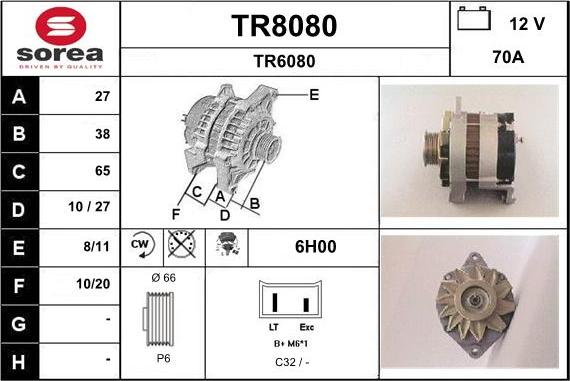 SNRA TR8080 - Alternatore autozon.pro