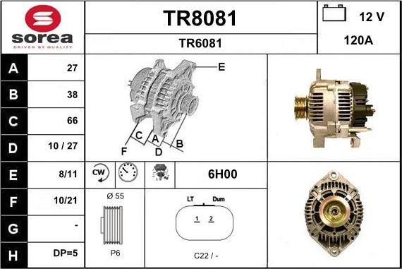 SNRA TR8081 - Alternatore autozon.pro