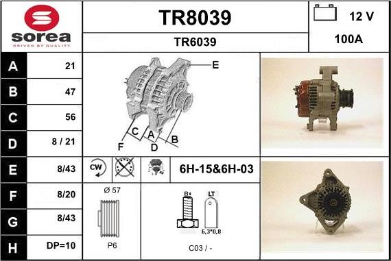 SNRA TR8039 - Alternatore autozon.pro