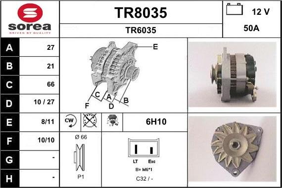 SNRA TR8035 - Alternatore autozon.pro