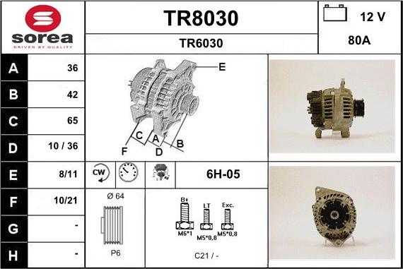 SNRA TR8030 - Alternatore autozon.pro