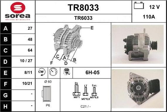 SNRA TR8033 - Alternatore autozon.pro