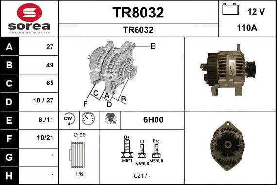 SNRA TR8032 - Alternatore autozon.pro