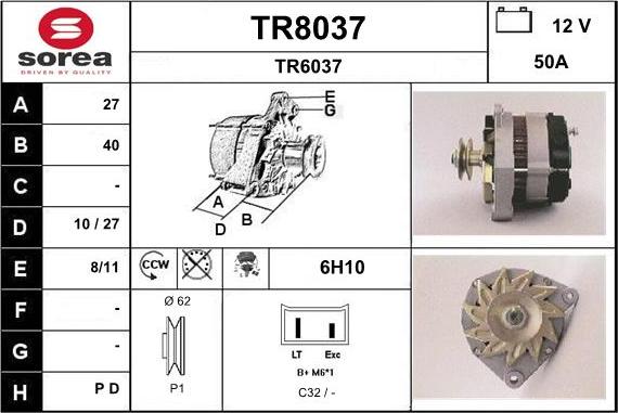 SNRA TR8037 - Alternatore autozon.pro