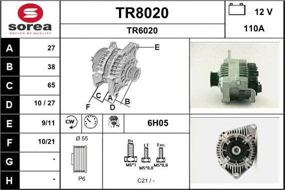 SNRA TR8020 - Alternatore autozon.pro