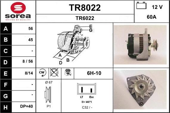 SNRA TR8022 - Alternatore autozon.pro