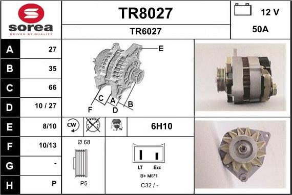 SNRA TR8027 - Alternatore autozon.pro