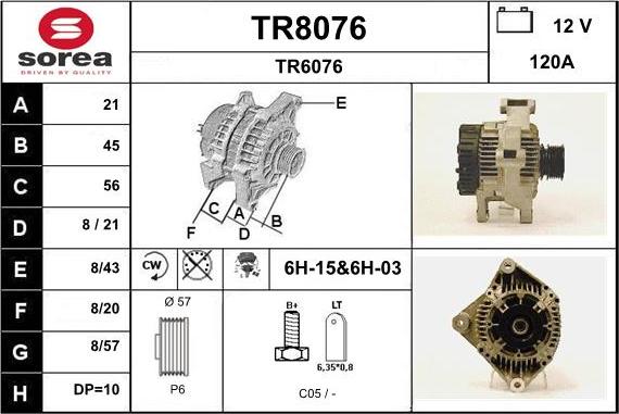 SNRA TR8076 - Alternatore autozon.pro