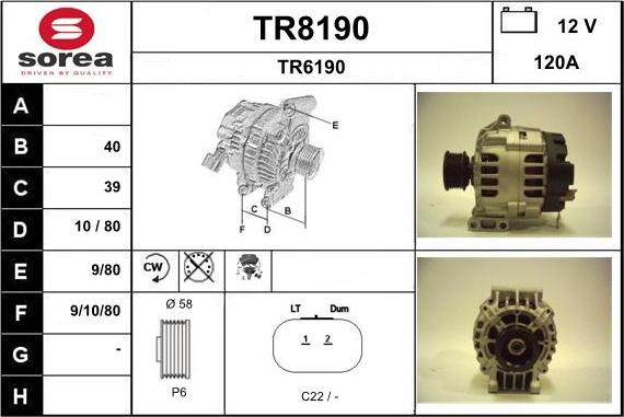 SNRA TR8190 - Alternatore autozon.pro