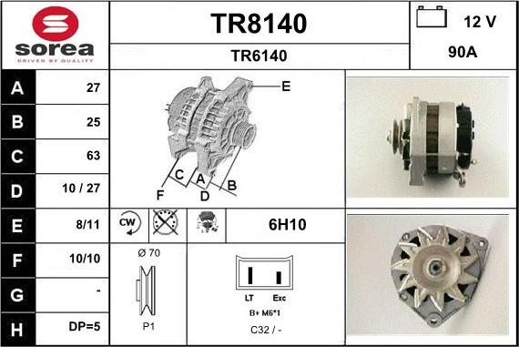 SNRA TR8140 - Alternatore autozon.pro