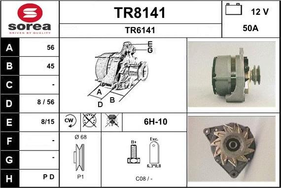 SNRA TR8141 - Alternatore autozon.pro