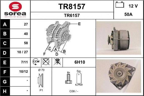 SNRA TR8157 - Alternatore autozon.pro