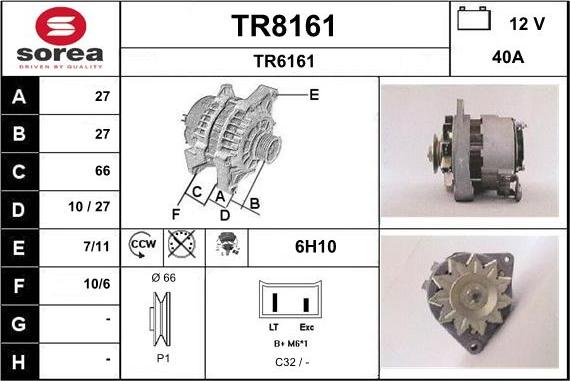 SNRA TR8161 - Alternatore autozon.pro