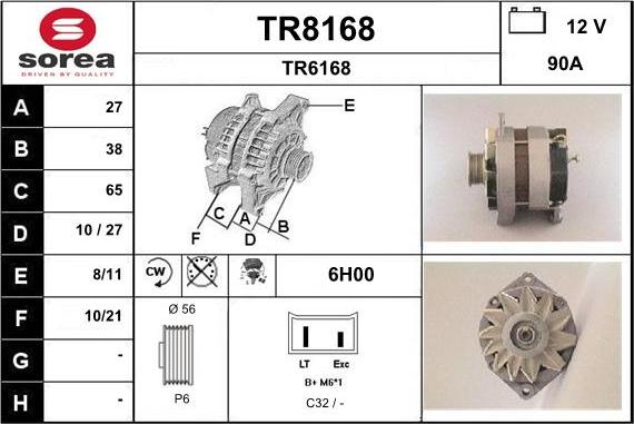 SNRA TR8168 - Alternatore autozon.pro