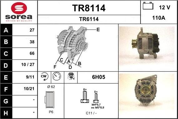 SNRA TR8114 - Alternatore autozon.pro