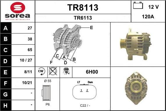 SNRA TR8113 - Alternatore autozon.pro