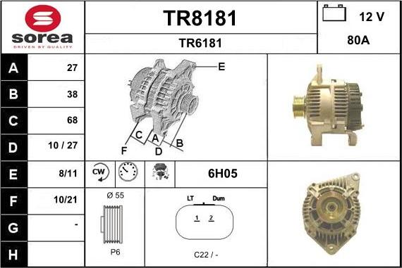 SNRA TR8181 - Alternatore autozon.pro